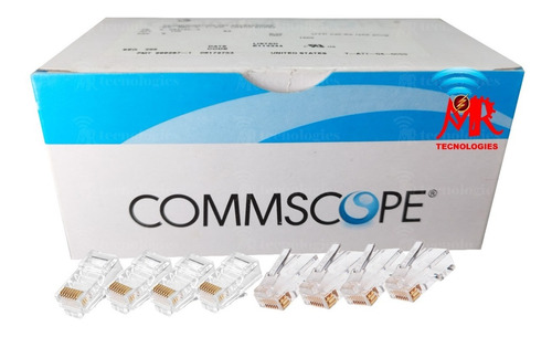 Plug Rj45 Categoría 5e Amp Commscope Caja D 100 Unidades