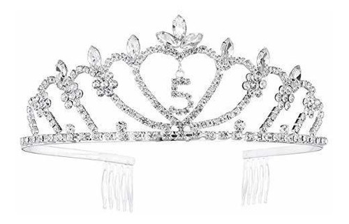 Diademas - Frcolor 1pc Children's 5th Birthday Crown Tiara C