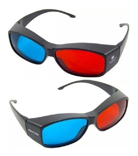 5un Óculos 3d Ultra Resistente Ótima Qualidade Red Cyan
