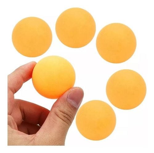 Pack X 6 Pelotas De Pin Pon Tenis De Mesa Naranja-blancas