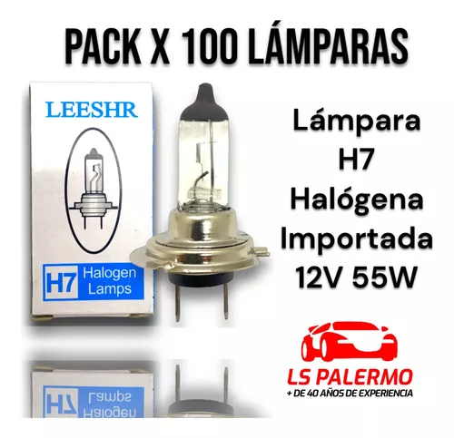 Pack X 100 Lamparas H7 Halogena 12v 55w Importadas