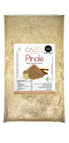 Pinole Tradicional Oaxaca Con Canela Y Cacao 1kg Natural