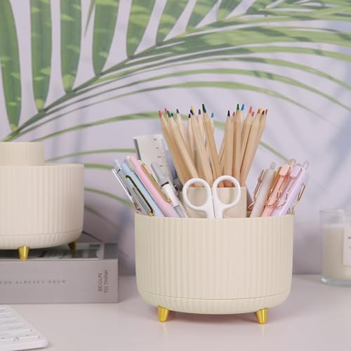 Organizador De Escritorio Giratorio 360 Con Soporte De Lápiz