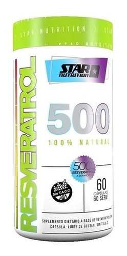 Resveratrol 500 X60 Capsulas - Star Nutrition - Energypharma