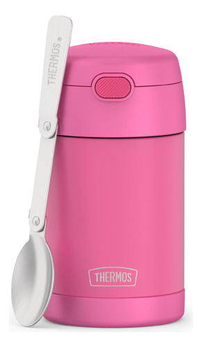Thermos ® Funtainer Tarro Pra Alimentos 470 Ml Cuchara Metal Color Rosa Neón