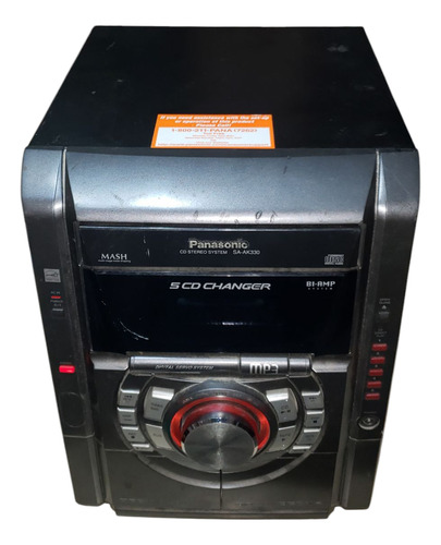 Receptor Estéreo Panasonic Sa-ak330, 5 Discos, Mp3, Hi-bass. Negro (Usado)