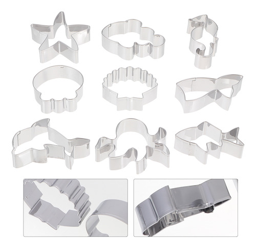 Molde Para Galletas Con Forma De Pulpo Para Fondant, 9 Unida