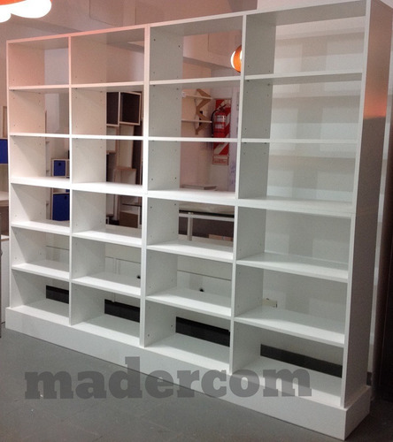 Imagen 1 de 8 de Biblioteca Divisor De Ambientes Blanco | Madercom 4m