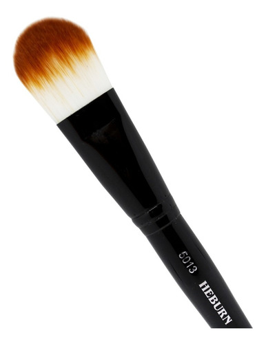 Heburn Pincel Oval Fibra Optica Maquillaje Cod 5013 Color Negro