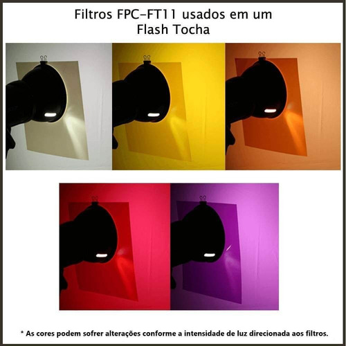 Imagem 7 de 9 de Filtro Gelatina Colorida P/ Flash Estúdio E Iluminador Led