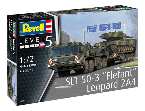 Slot 50-3 Elephant Leopard 2a4 Revell 1:72 03311 Milou