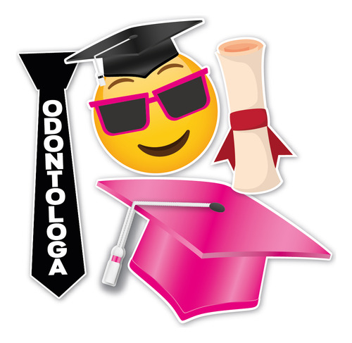 Photo Props Imprimible Egresado Graduación Odontóloga