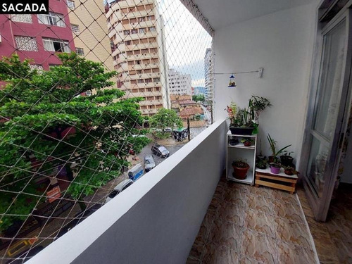 Imagem 3 de 15 de Apartamento Frente Com Varanda 1 Quadra Praia José Menino Suite Deps Empregada