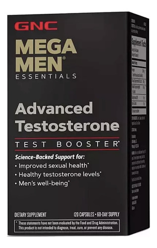 Gnc Mega Men Advanced Testosterona 120 Capsulas