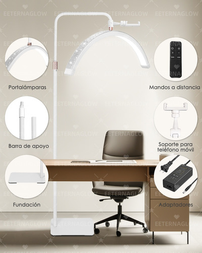 Lámpara De Pie Led Diamond Lámpara De Pestañas De Luz Roja
