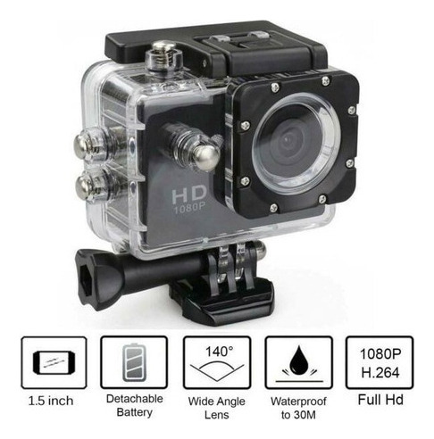 Camara Sports Cam 1080p Wateproof