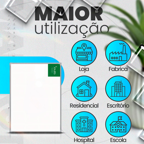 Lousa Quadro Branco 200 X 120 Cm Moldura Alumínio Brindes