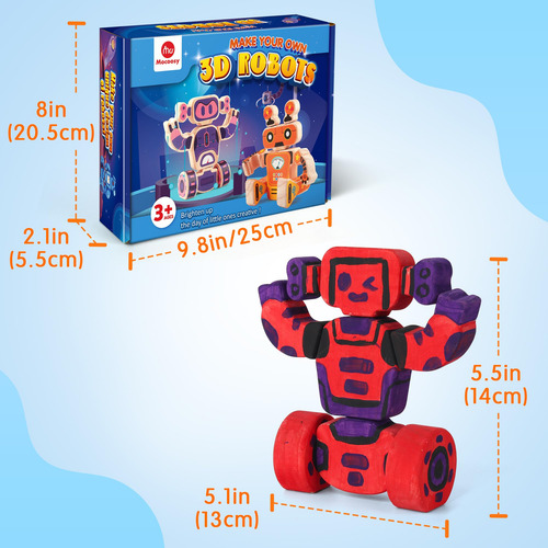 Juguetes De Robot De Madera Para Niños 3 A 5 Años