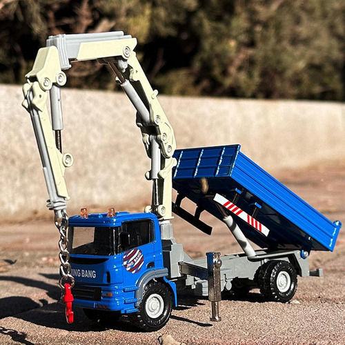 Camión Grúa, Camión De Juguete Para Construcción, Azul