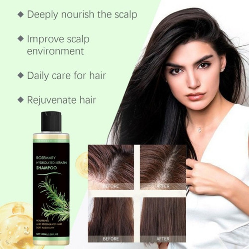 Shampoo De Queratina Hidrolisada Com Alecrim, Shampoo Orgâni