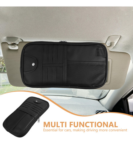 Organizador De Visera Y Soportes Para Gafas De Sol Pu Auto I