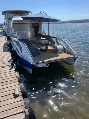 Barco Catamarã Em Fibra Completo!