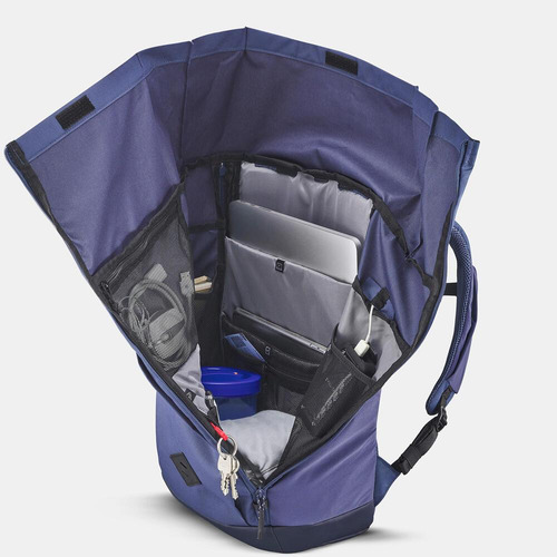 Mochila Rolltop Trail NH Escape 500 de 23 litros, color azul