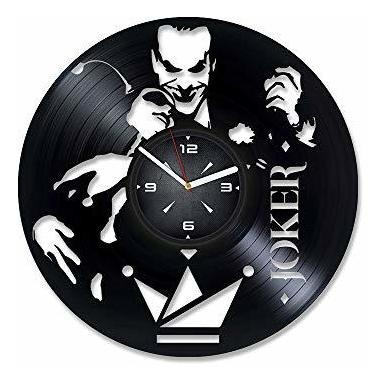 Joker Harley Quinn Reloj De Pared Con Disco De Vinilo. Decor