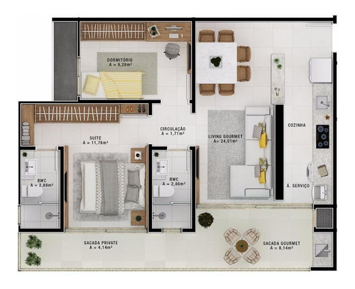 Frankfurt Haus Residencial - Apartamento 1 Suíte E 1 Dormitório E 1 Vaga No Bairro Dom Bosco, Itajaí - Ap1133