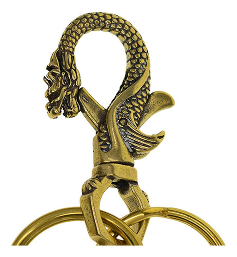 _ 10 Chaveiro Vintage Com 2 Anéis Dragão Chaveiros Chaveiros