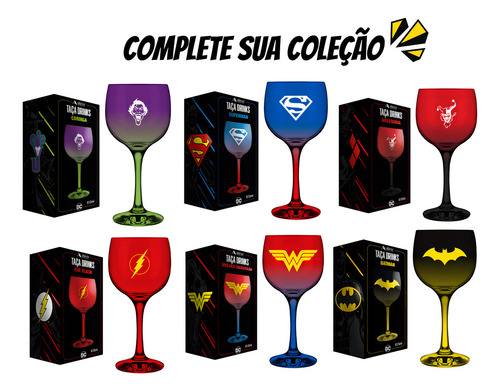 Taça Gin/drinks Dc Comics Vidro Presentes Produto Licenciado Cor Superman
