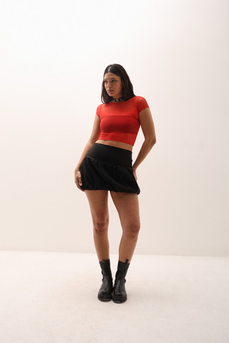 Remera Top Para Salir Tul Woka Mujer Naif