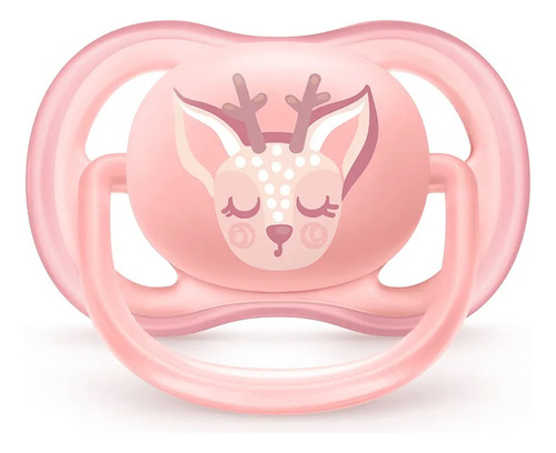 Chupeta Philips Avent Ultra Air Cervo Unitária 0-6 Meses Cor Rosa