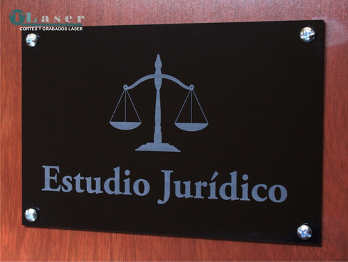 Cartel Acrilico 30 X 40cm Grab Laser Negro
