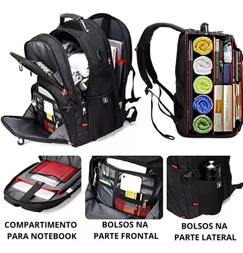 Mochila Para Viagem Grande Multifuncional 40 Litros Escolar