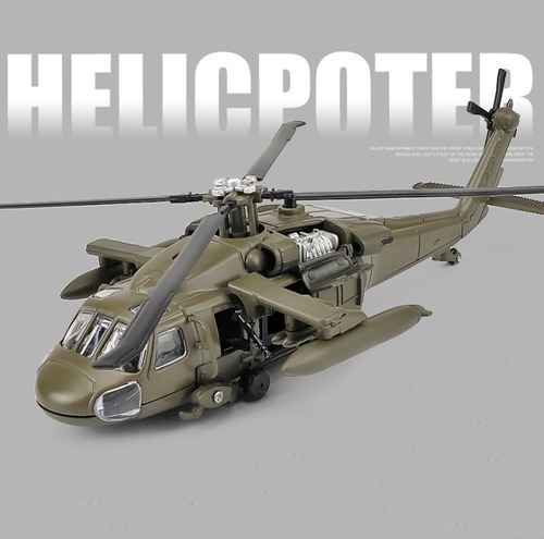 1:64 Black Hawk Helicóptero Aleación Modelo De Avión De Jugu