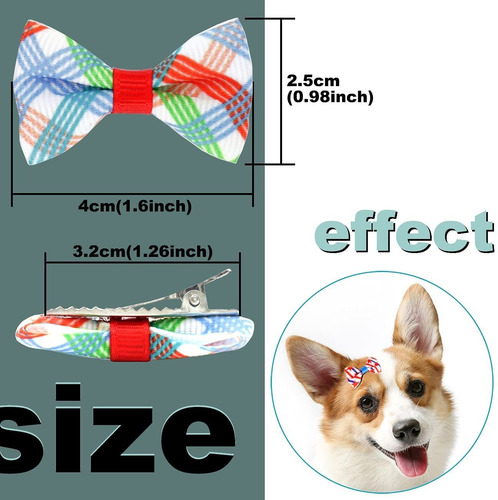Auvoau - 60 Lazos Para Perros Con Clips, Para Cachorro, Con