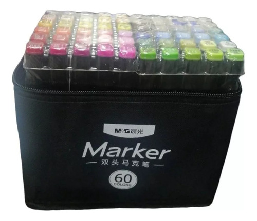 Kit De Marcadores Para Dibujo 60 Colores Estuche