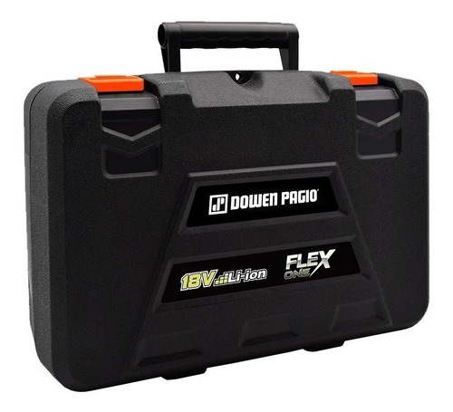 Imagen 2 de 2 de Taladro percutor atornillador inalámbrico de 13mm Dowen Pagio TPBB12181 18V + accesorios con maletín de transporte 220V 50Hz