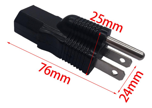 2 Convertidor De Enchufe 5-15p A Iec 320 C13 Enchufe De