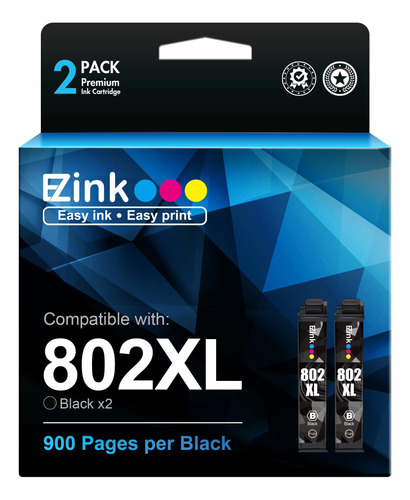 E-z Ink Cartuchos De Tinta Remanufacturados Epson 802 De Re.