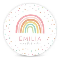 Comprar Banner Circular Arcoiris Nordico Pastel Imprimible Fiesta