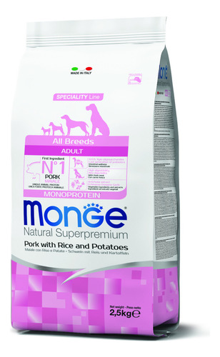 Ración Monge Perro Adulto Cordero Monoproteina 2,5 Kg