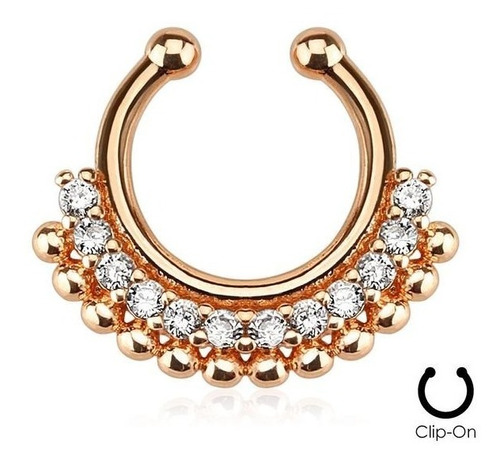 Piercing Fake Septum Fan Rosegold