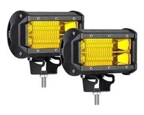 Pack 2 Focos Neblineros Led 72w Amarillo Expansión Auto Moto