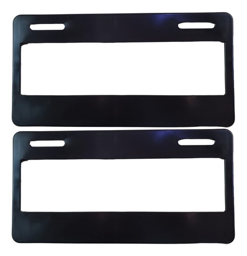 Set 2 Portaplacas Universal Aut/camioneta Europeo Liso Negro