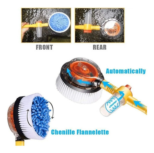 Kit De Cepillos De Espuma Giratorios Para Limpieza De Automó