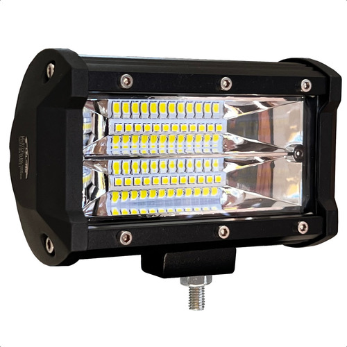 Par Farol Milha Retangular Led 72w 7d Para Trator Caminhão