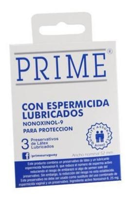 Preservativo Prime Con Espermicida X8 Unidades.