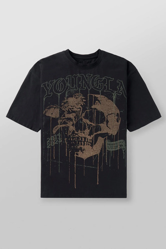 Playera Deportiva Youngla Oversize De Algodón Para Hombre